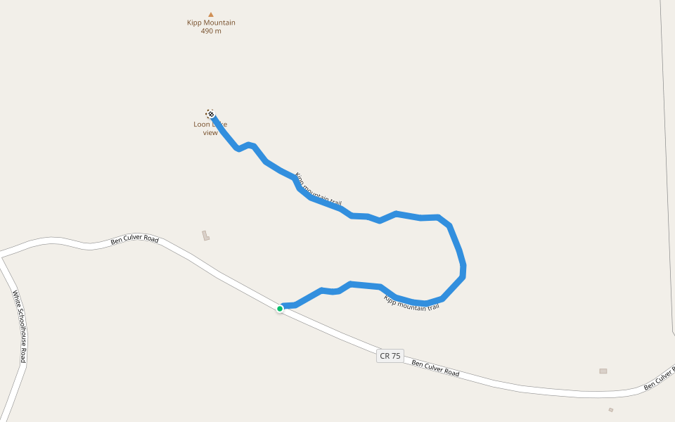 Kipp mountain trail walking route map in Chestertown