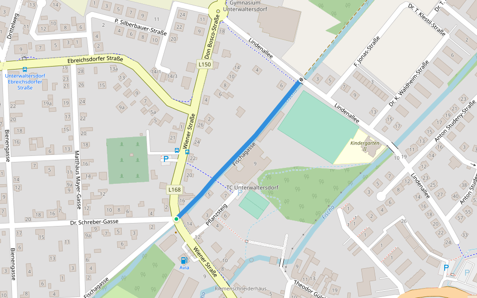 Fischagasse walking route map in Unterwaltersdorf