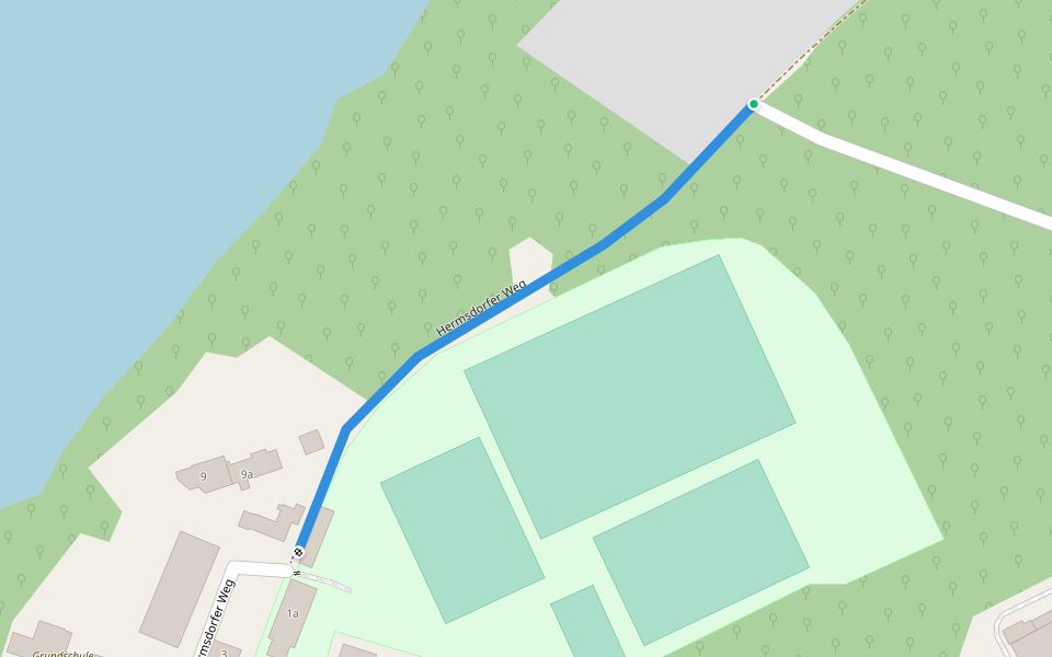 Hermsdorfer Weg walking route map in Neuruppin