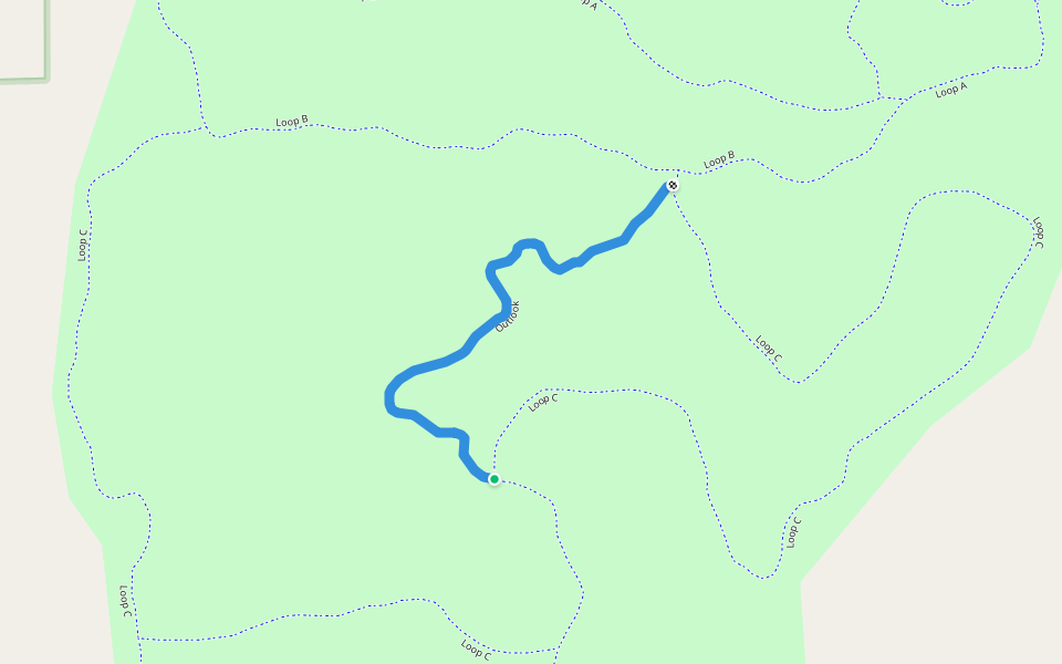 Outlook walking route map in Hubbard Lake