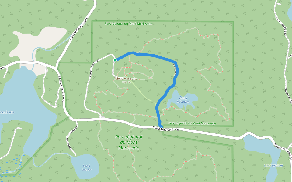 Sentier VTT walking route map in Blue Sea