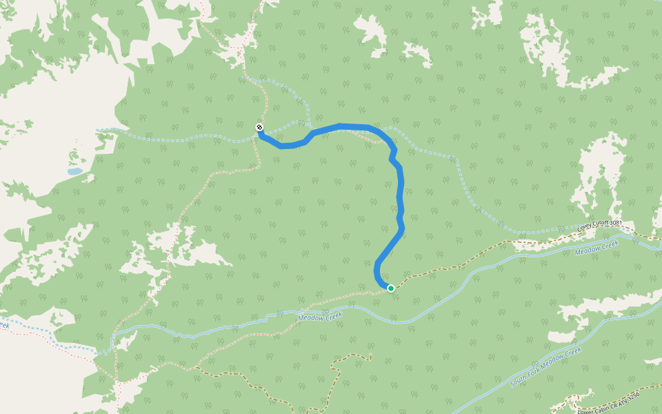 Henderson Shortcut walking route map in Grover