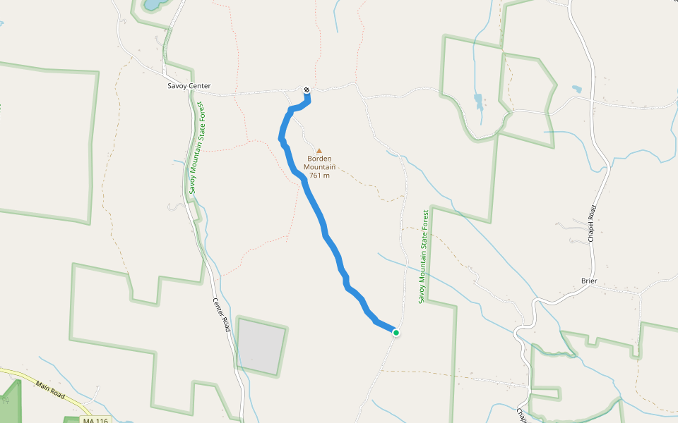 Kamick Trail walking route map in Savoy