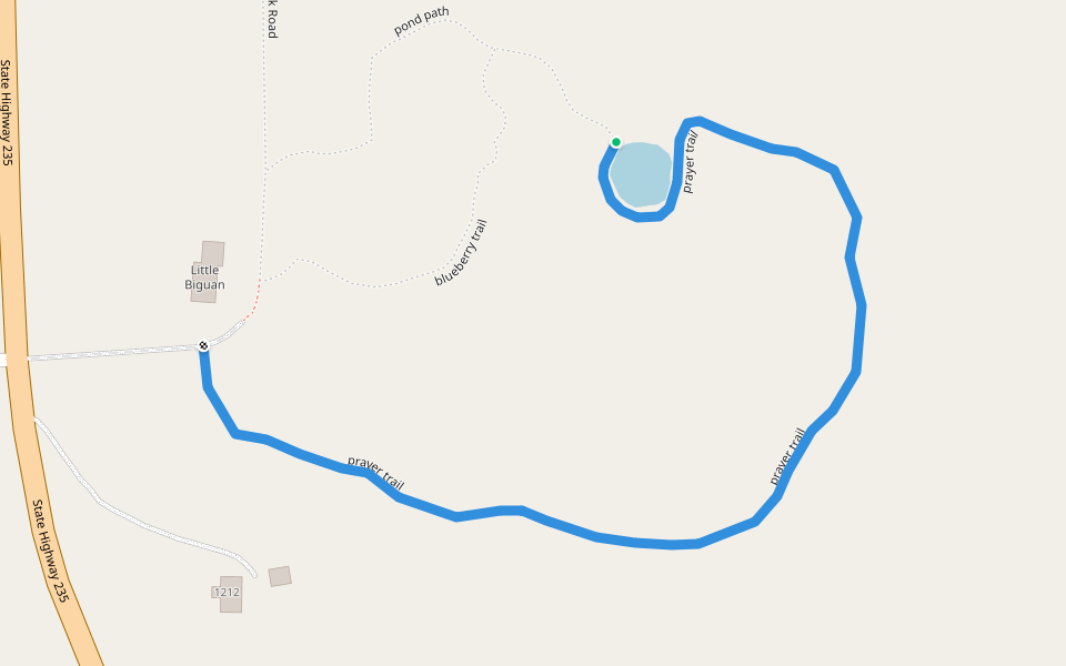 prayer trail walking route map in Afton