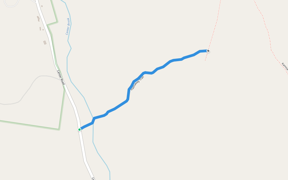 Hathaway Trail walking route map in Savoy