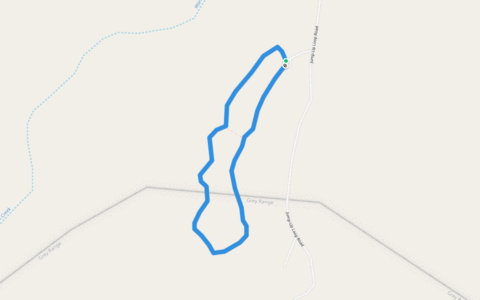 Jump-Up walking track walking route map in Tibooburra