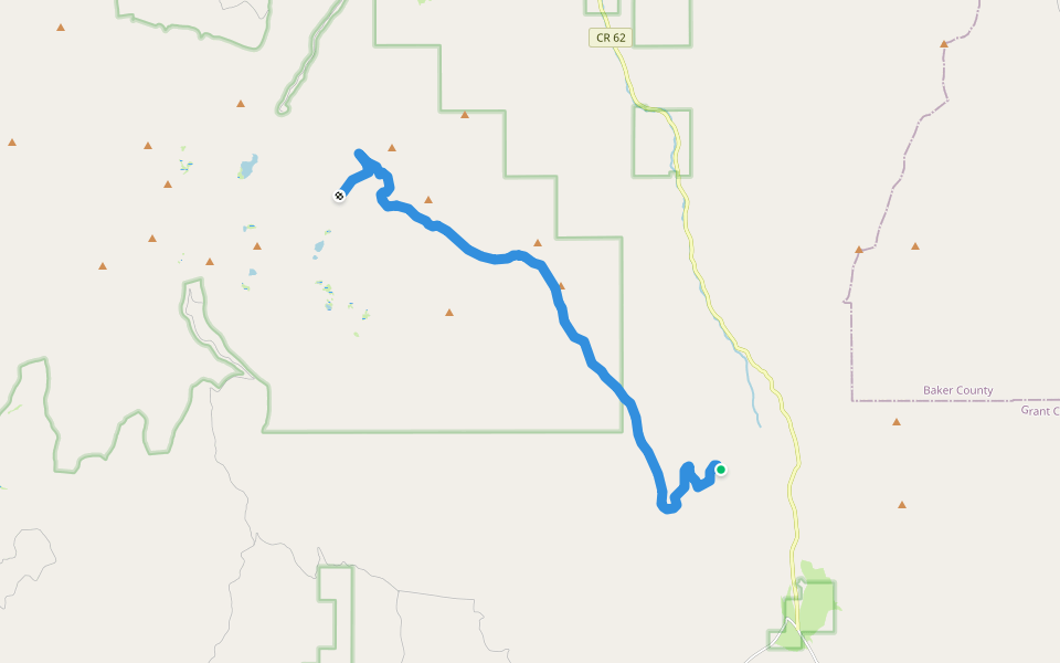 Skyline Trail #385 walking route map in Prairie City