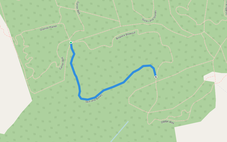 Skin and Bones walking route map in Goodwood
