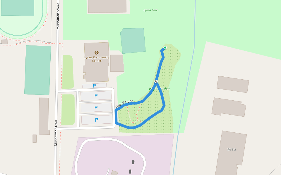 Trail of Hope walking route map in Lyons