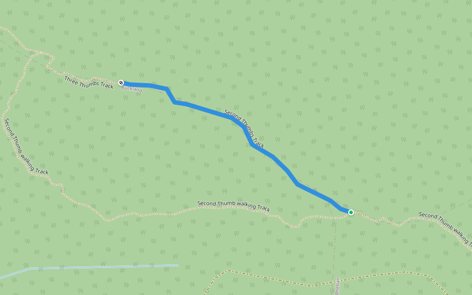 Second Thumbs Track walking route map in Rheban