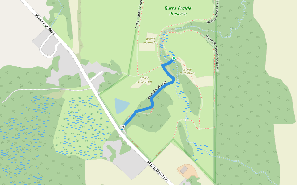 WoodLand Trail walking route map in Galien