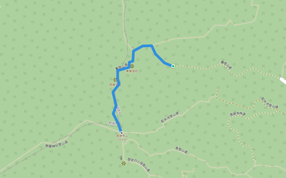 裏登山道 walking route map in Konan