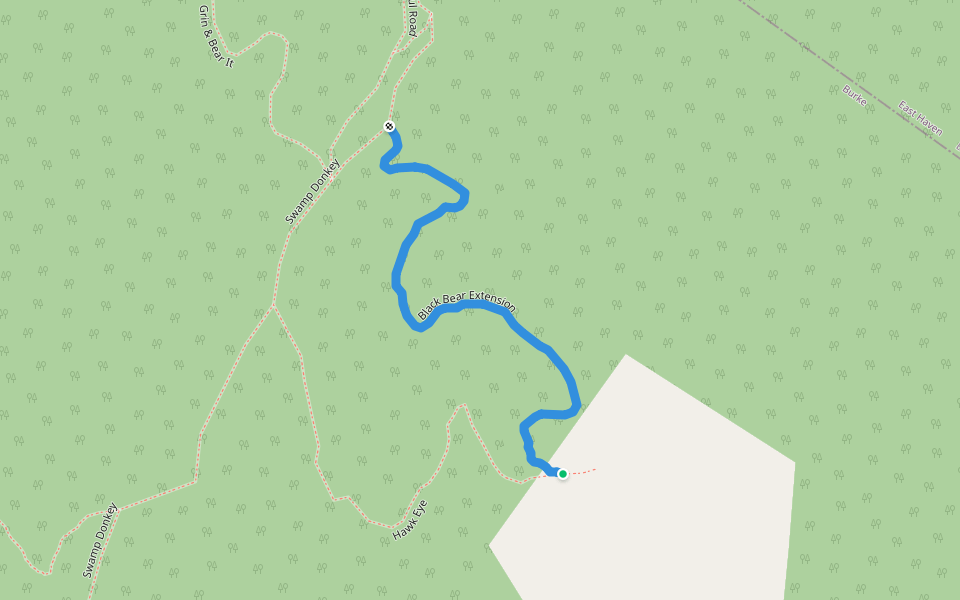 Black Bear Extension walking route map in Burke