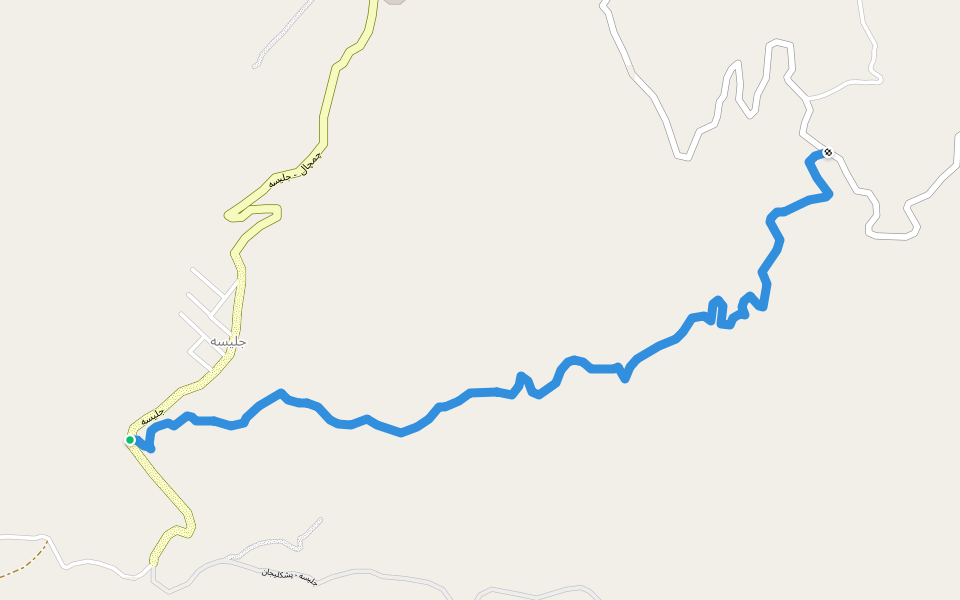 مسیر پیاده وسمه جان به جلیسه walking route map in Jaliseh