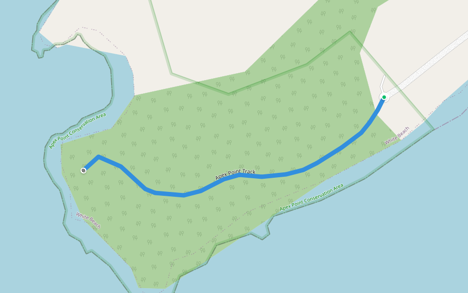 Apex Point Track walking route map in White Beach