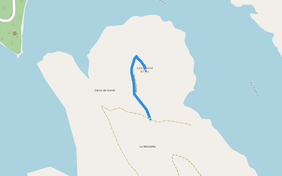 Senda a Somet walking route map in Carenas