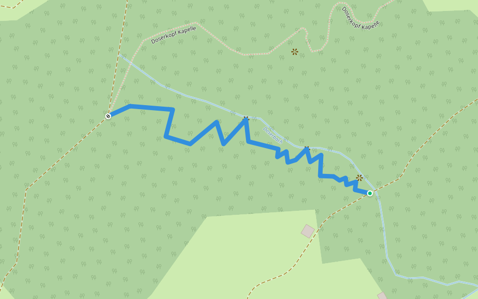 Doserfall Panoramaweg walking route map in Häselgehr