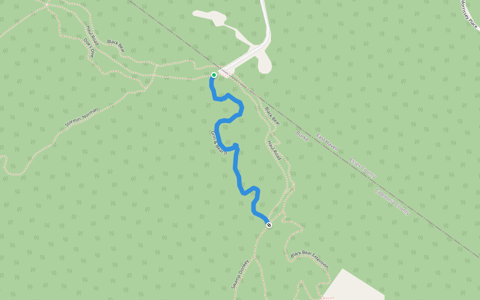 Grin & Bear It walking route map in East Haven