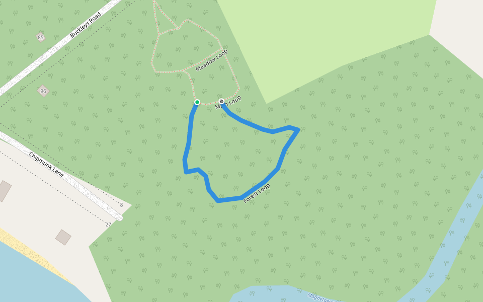 Forest Loop walking route map in Kearney