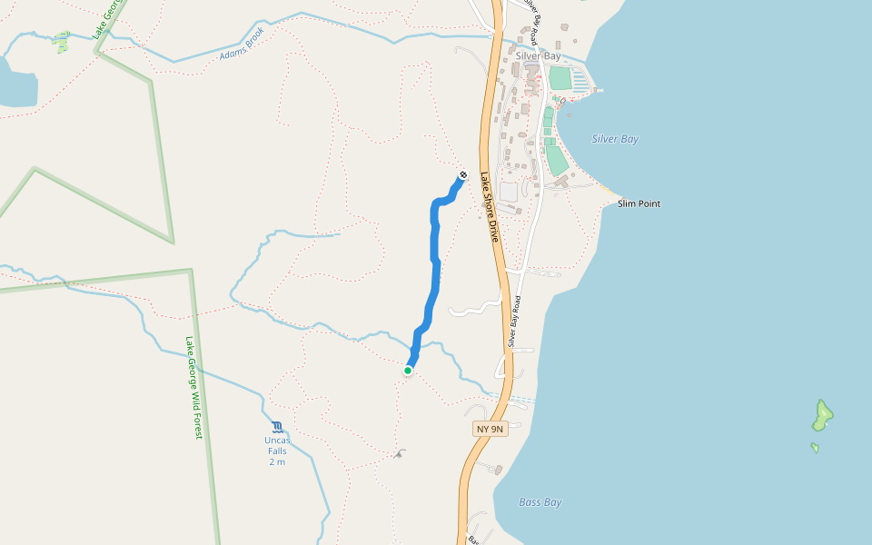 Cliffside Trail walking route map in Silver Bay