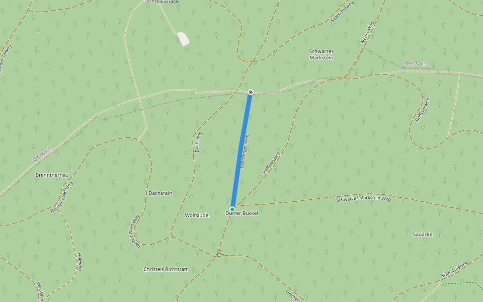 Eberdinger Weg walking route map in Rutesheim