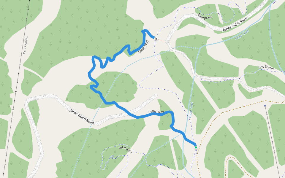 Celtic Way walking route map in Keystone