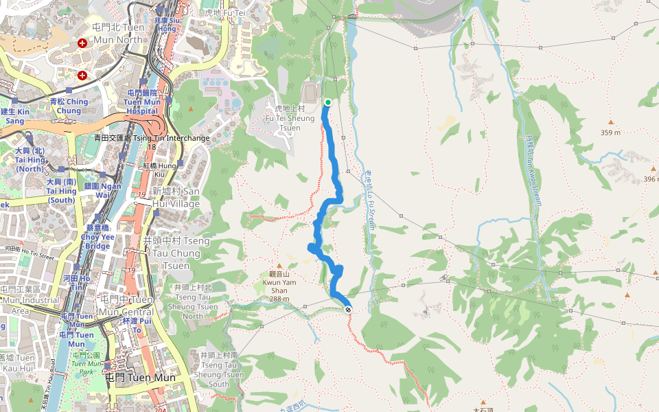 虎地郊遊徑   /   屯門徑 (虎峽谷段)