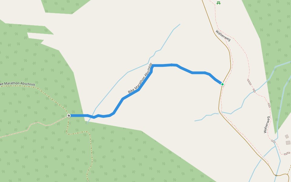Bike Marathon Abschnitt walking route map in Obersaxen