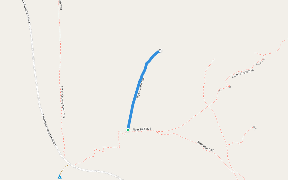 Aspen Glade Trail walking route map in Lander