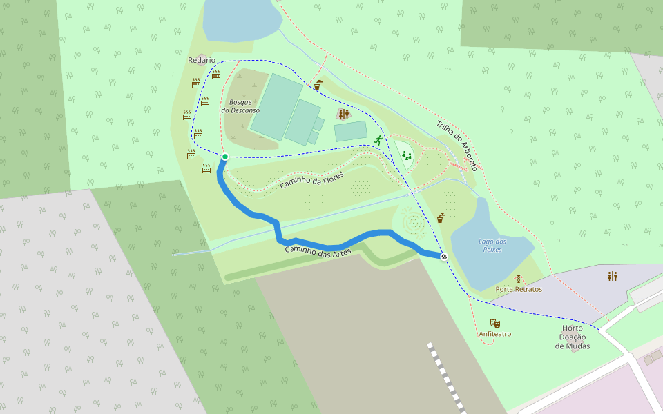 Caminho das Artes walking route map in Jaraguá do Sul