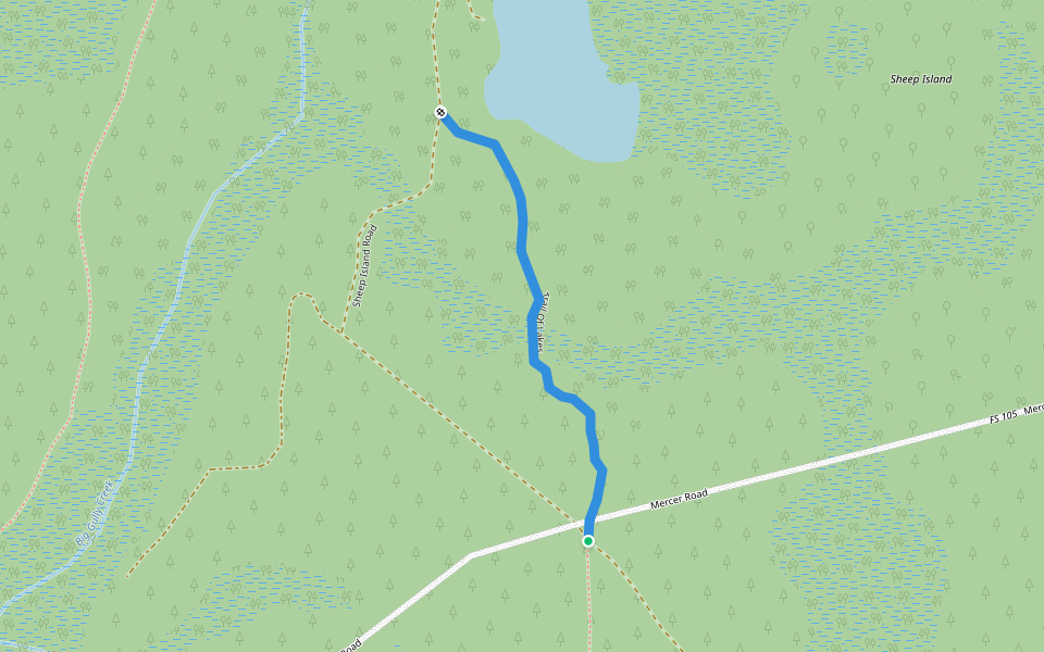 Trail Of Lakes walking route map in Bristol