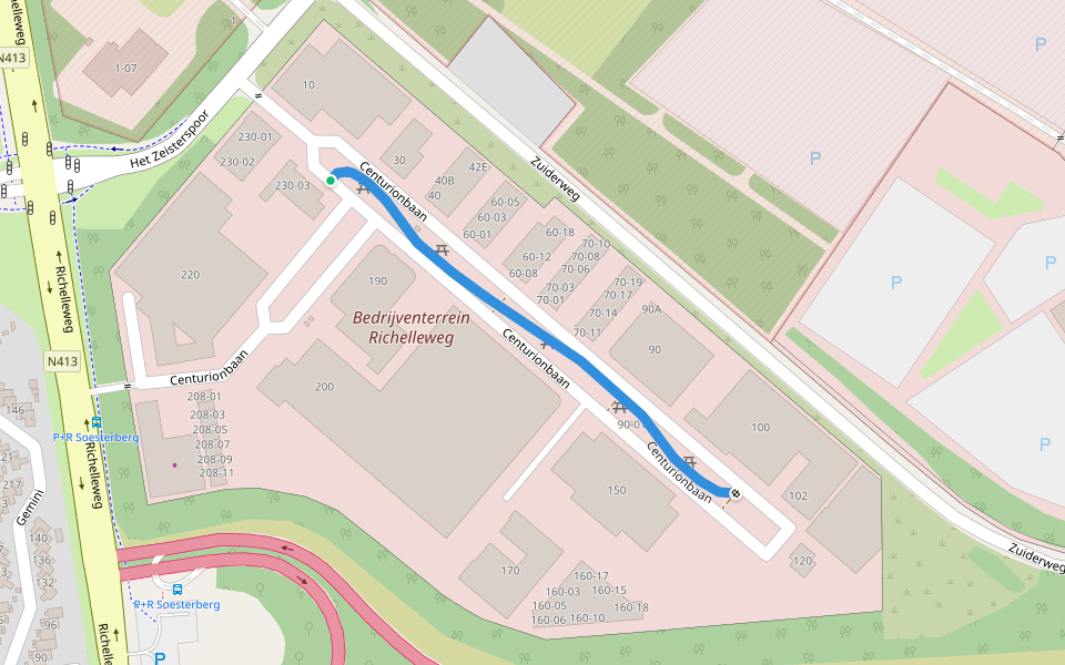 Centurionbaan walking route map in Soesterberg