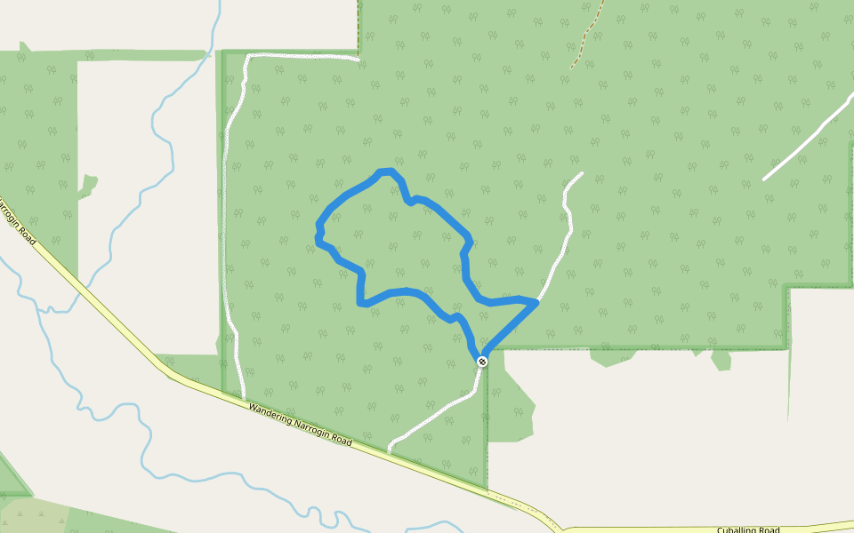 THREE MESAS WALK walking route map in Contine