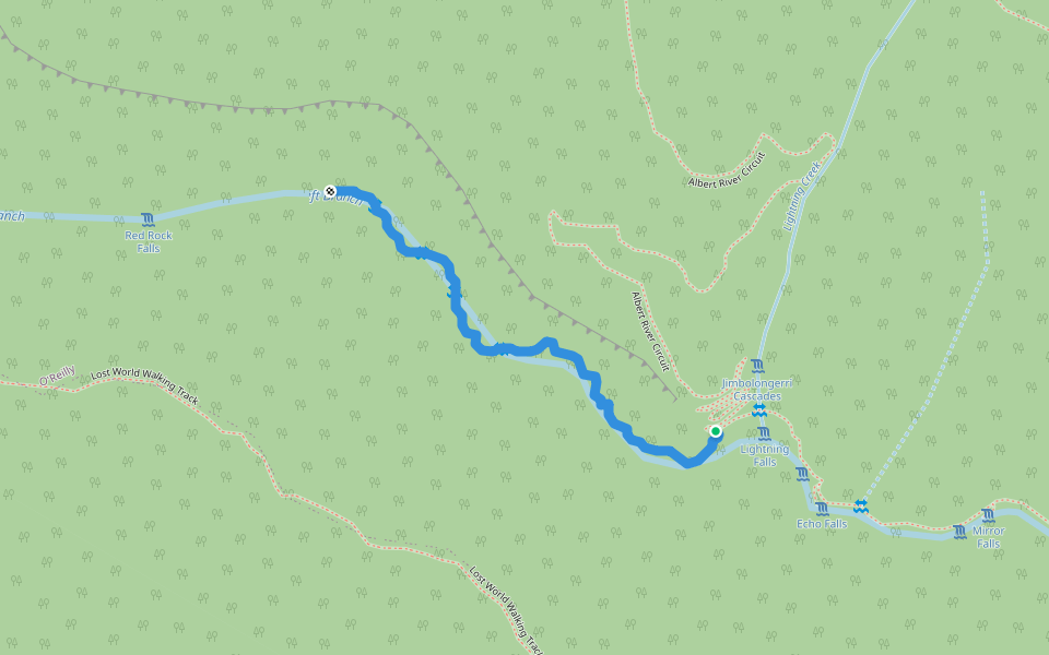 Black Canyon Track walking route map in O'Reilly