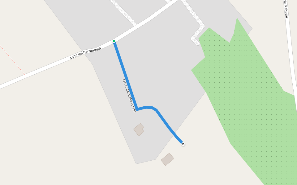 carrer Camí del Fondo walking route map in Sant Vicent del Raspeig