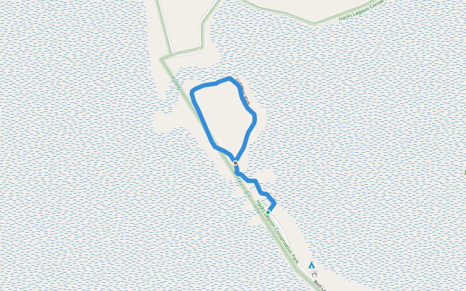 Gunawar Walk walking route map in Bool Lagoon