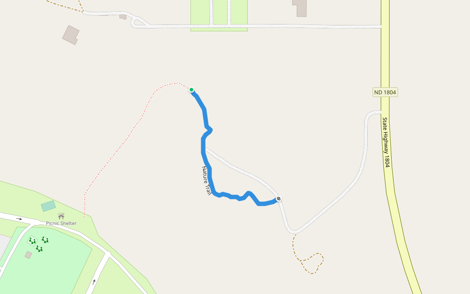 Nature Trail walking route map in Linton