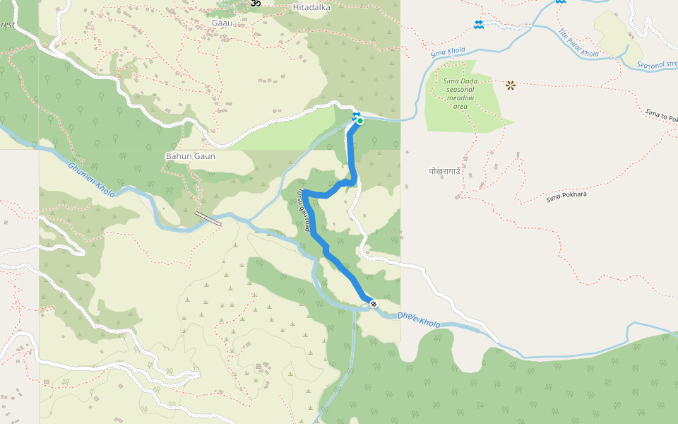 Tursu gau road walking route map in Jagannath