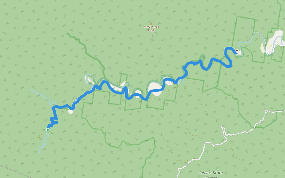 New England Wilderness Walk walking route map in Brinerville