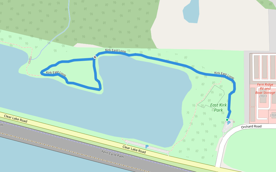 Kirk East Loop walking route map in Junction City