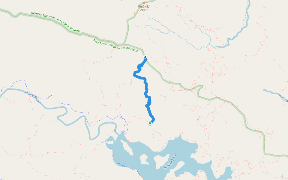 Sentier de la mine Gaspard walking route map in Ouinne