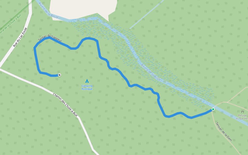 Sentier du trappeur walking route map in Saint Come