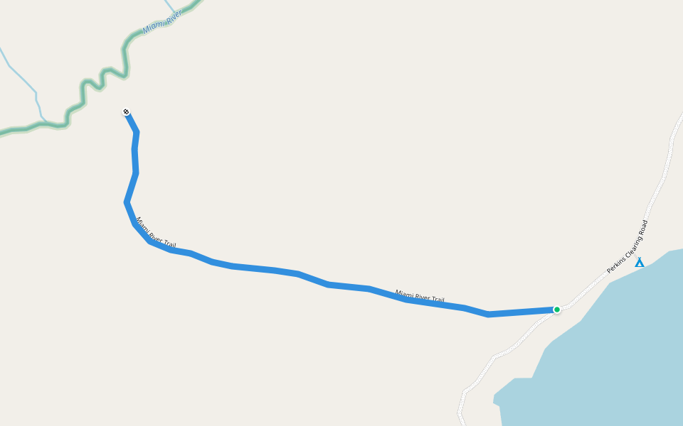 Miami River Trail walking route map in Lake Pleasant