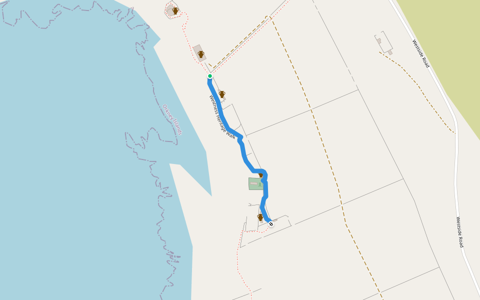 Westness Heritage Walk walking route map in Westness