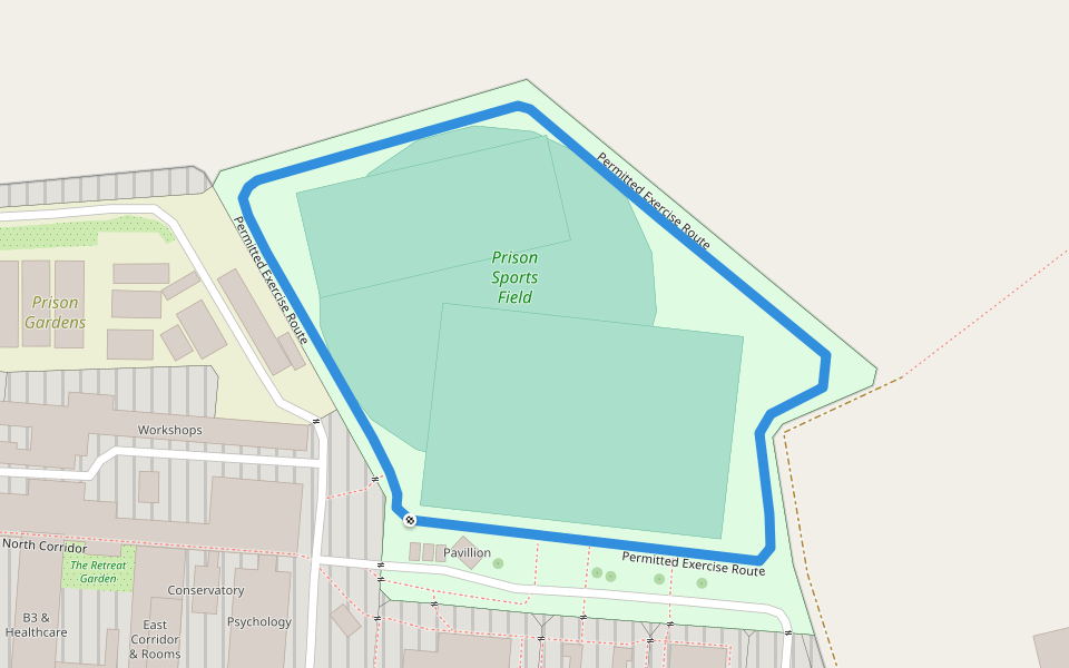 Permitted Exercise Route walking route map in Whatton
