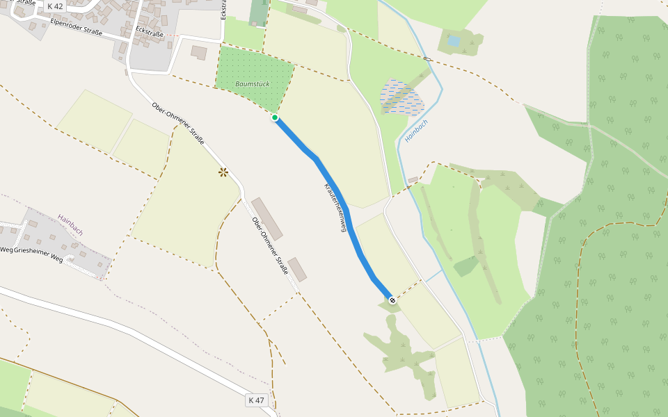 Kräuterhexen Weg walking route map in Gemünden (Felda)