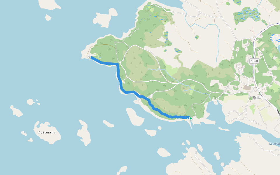 Hierkonpolku walking route map in Reila