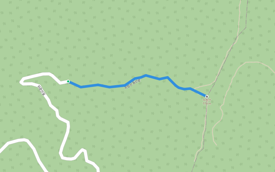 지장산 등산로 walking route map in Jinan