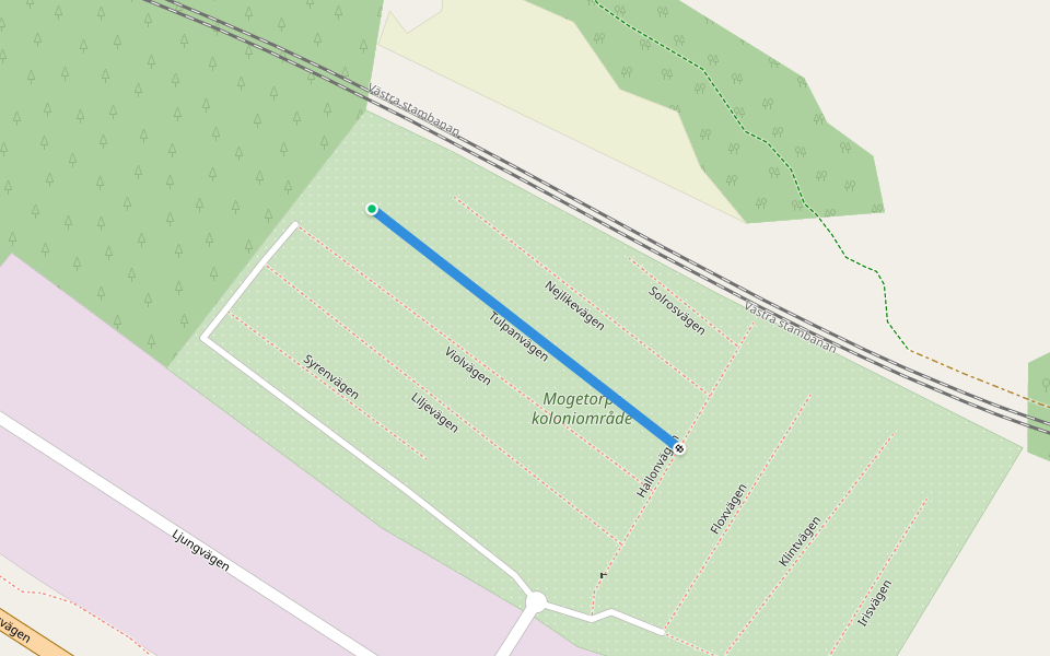 Tulpanvägen walking route map in Katrineholm