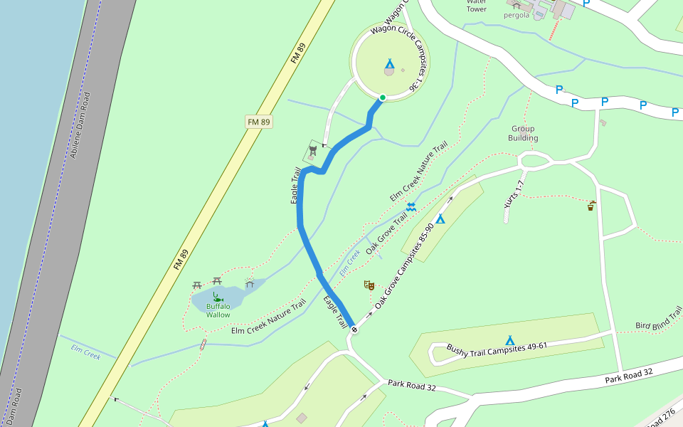 Eagle Trail walking route map in Tuscola